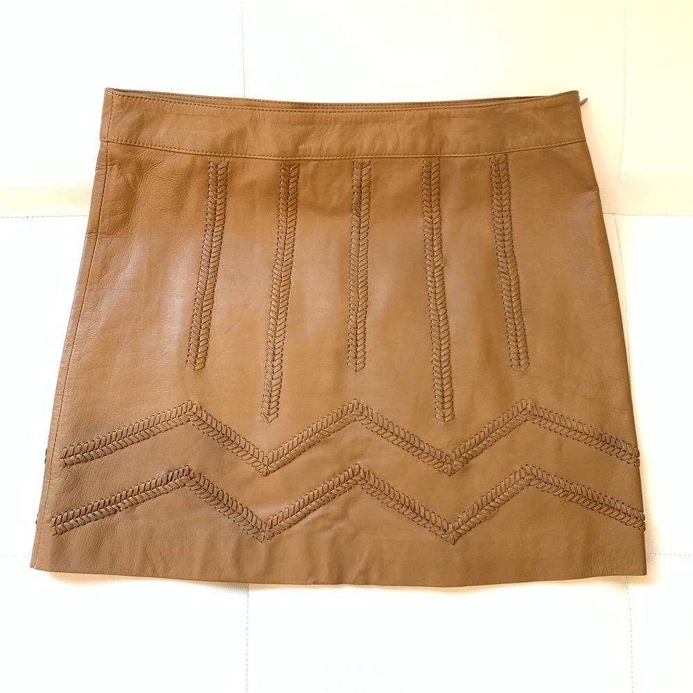 VERSACE VERSUS Leather Mini Skirt Sz 44